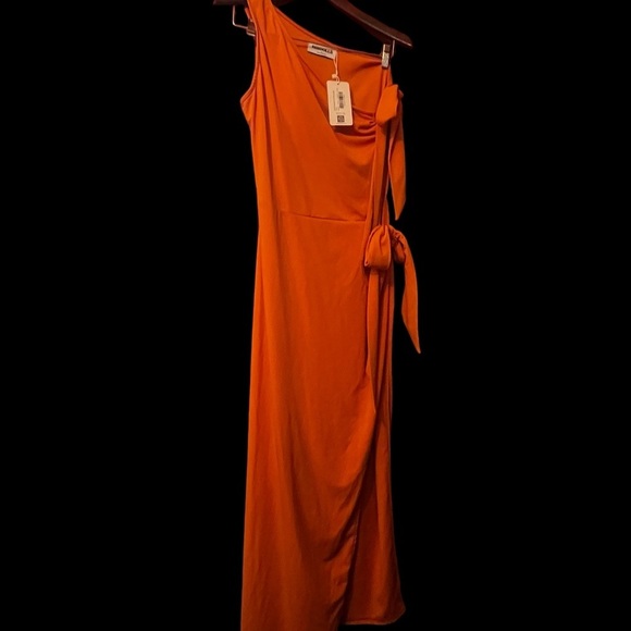 REBDOLLS Kala Peek A Boo Adjustable Side Strap Maxi Dress Sz L Women - Picture 4 of 9